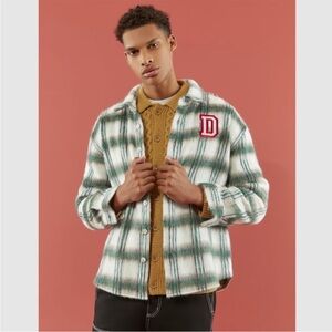 Forever 21 Man Donald Duck x‎ Disney Embroidery Plaid Jacket Size XL